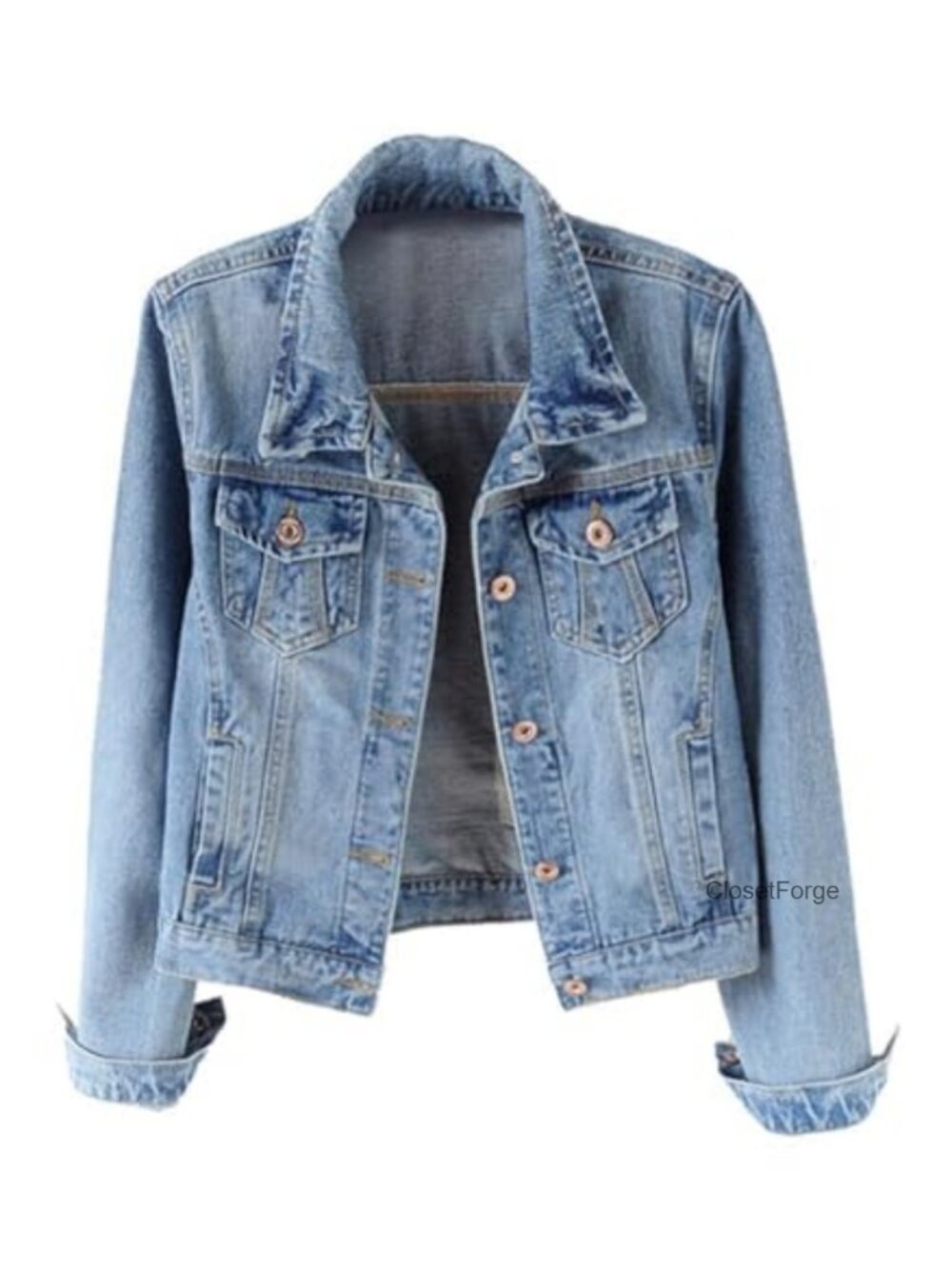 Vintage Black Button Down Denim Jean Jacket Long Sleeve Relaxed Fit
